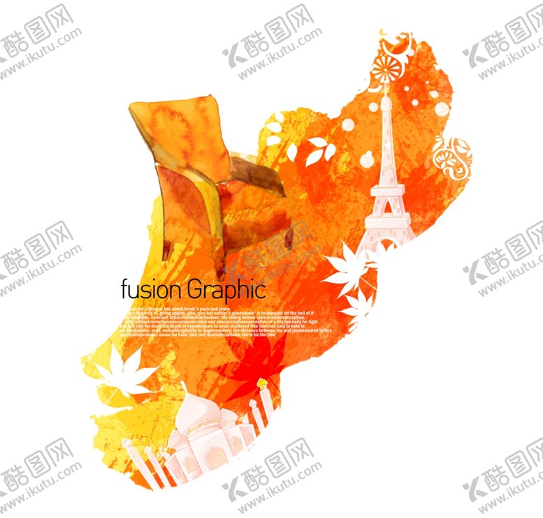 编号：11426207091520044931【酷图网】源文件下载-水墨花纹