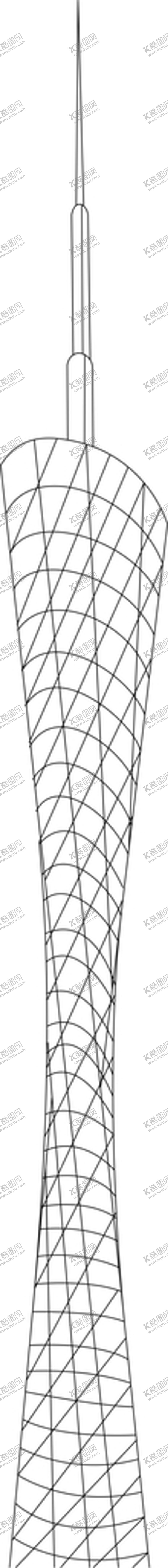 编号：92482712041343123822【酷图网】源文件下载-线稿广州小蛮腰