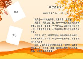 秋天水稻丰收节易拉宝