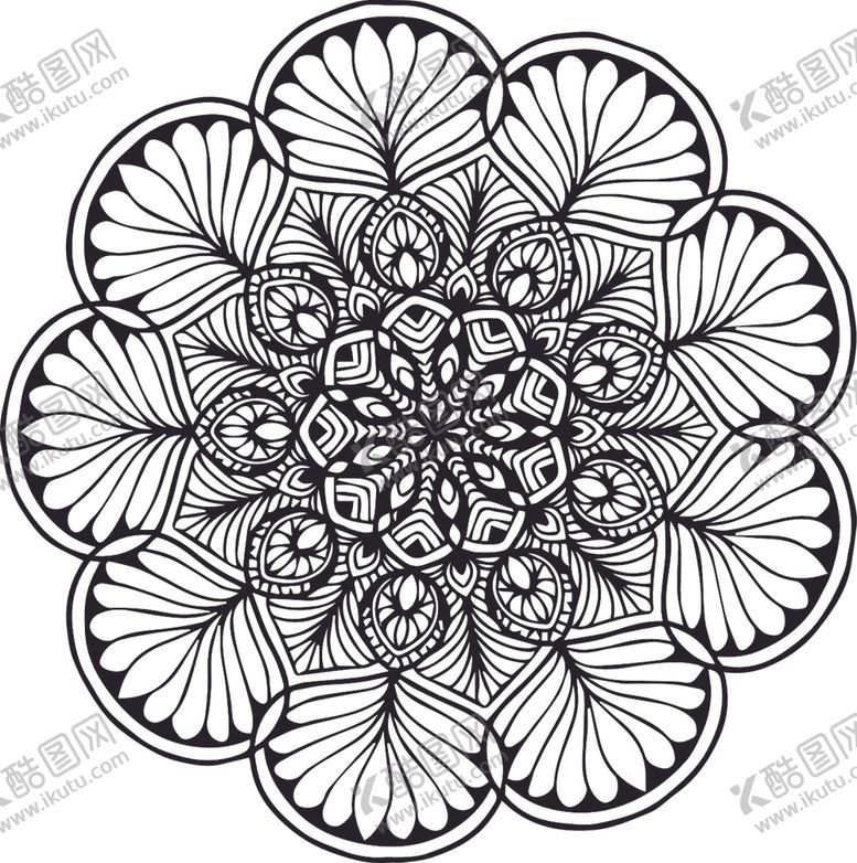 编号：32382909221151267204【酷图网】源文件下载-曼陀罗花纹