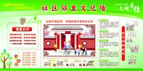 社区邻里文化墙宣传活动海报素材