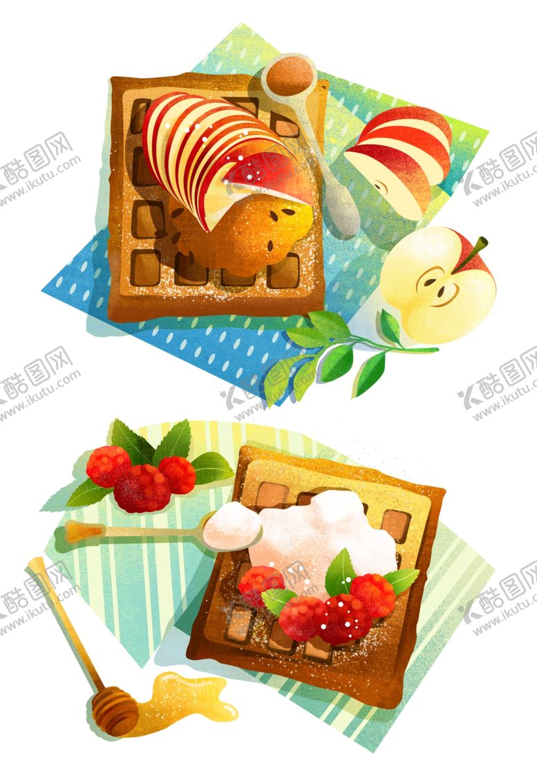 编号：20332005050929581796【酷图网】源文件下载-手绘美食海报图片