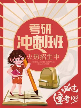 考研海报考研宣传单培训素材高考