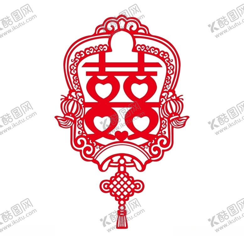 编号：30731110131059518388【酷图网】源文件下载-剪纸喜字