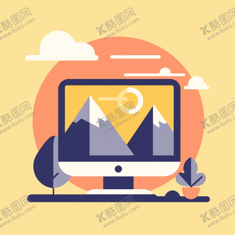 编号：47726012082346322987【酷图网】源文件下载-创意电脑插画