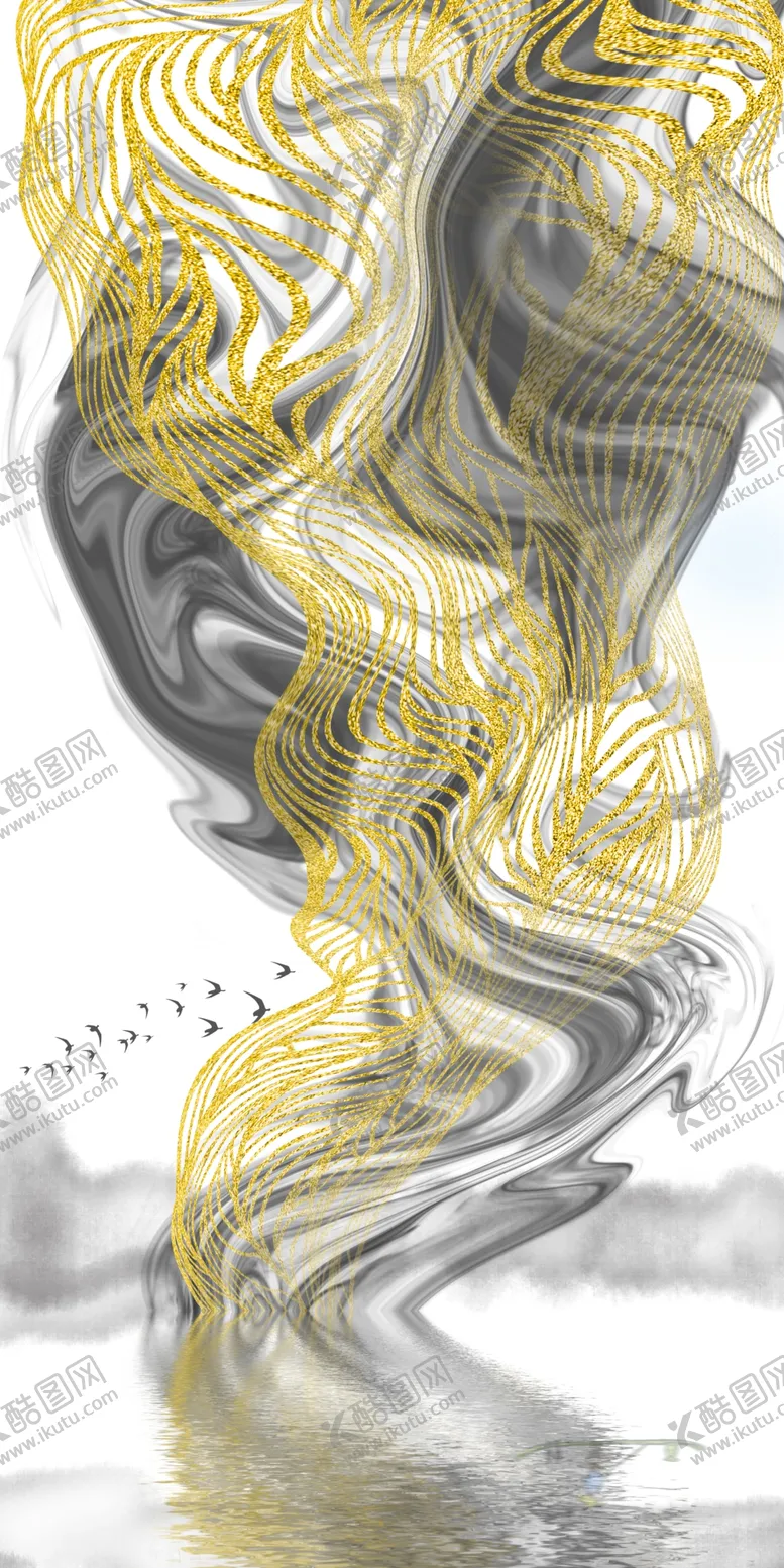 编号：21917807020441499675【酷图网】源文件下载-水墨画玄关装饰画