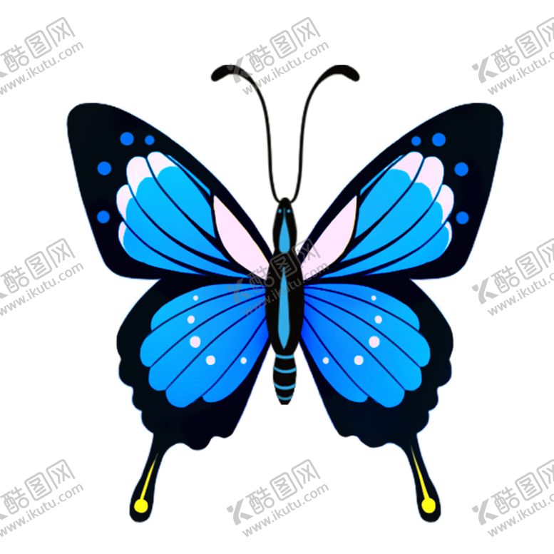 编号：70677401290048061384【酷图网】源文件下载-卡通手绘可爱蝴蝶彩色蝴蝶