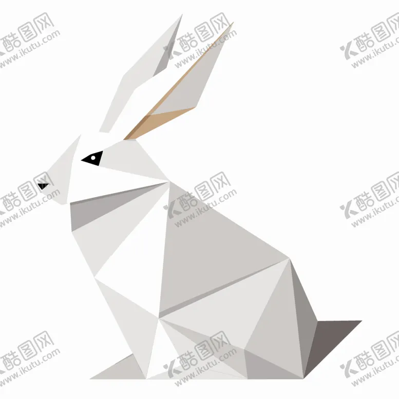 编号：61332702261111224025【酷图网】源文件下载-折纸设计的兔子