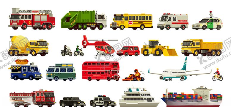 编号：64597109140216565770【酷图网】源文件下载-交通工具矢量图