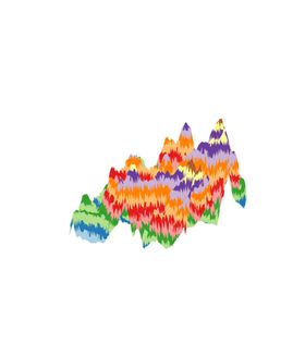 抽象山峰水墨泼墨烟雾缭绕