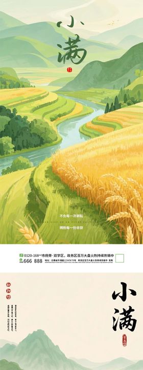 小满海报背景