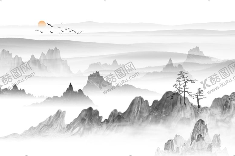 编号：41442510121208443700【酷图网】源文件下载-现代山水装饰画