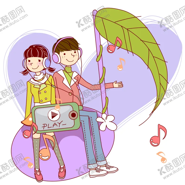编号：83501605011747097578【酷图网】源文件下载-听音乐卡通素材