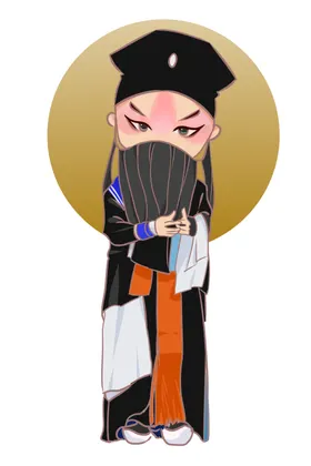 戏曲人物PNG戏曲元素京剧旦中国风插画