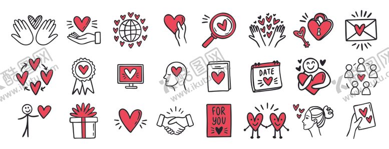 编号：19025204220034567546【酷图网】源文件下载-情人节图标