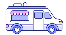 卡通手绘汽车
