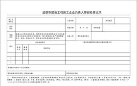 建设工程施工企业负责人检查表格