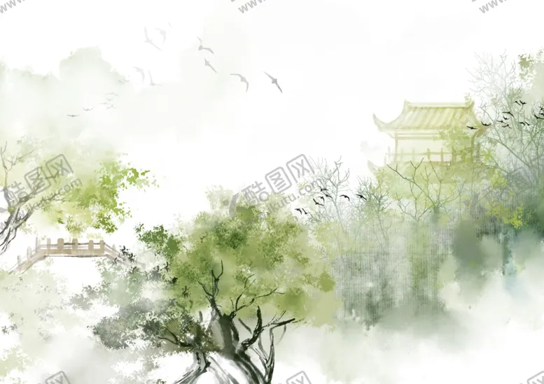 编号：91679306252142366377【酷图网】源文件下载-中国风山水背景