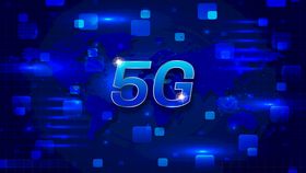 蓝色渐变全球发光5G科技时代背