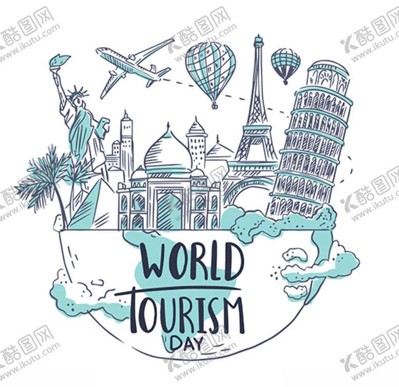 编号：63083410212356563400【酷图网】源文件下载-手绘全球旅行