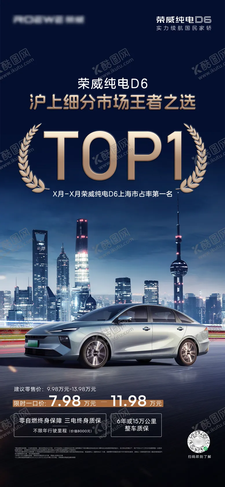 编号：14585206281124593824【酷图网】源文件下载-新能源汽车市占率TOP1海报