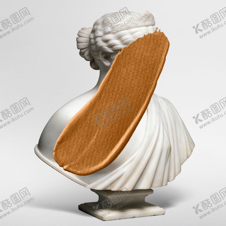 编号：41806306270923444917【酷图网】源文件下载-欧式立体雕像抽象笔触装饰画