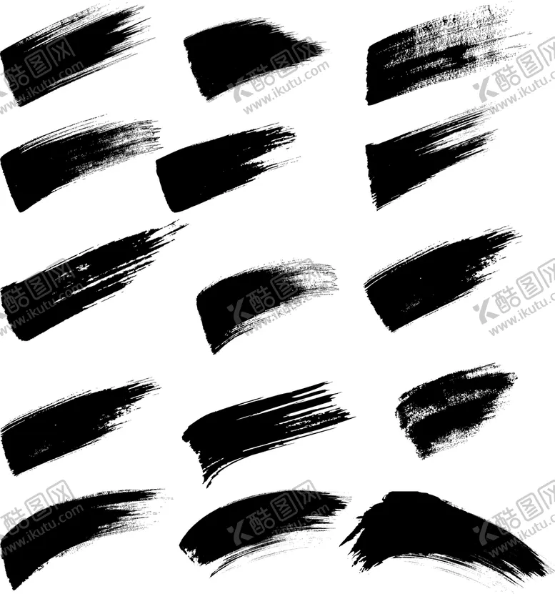 编号：78536109251343202496【酷图网】源文件下载-书法笔刷