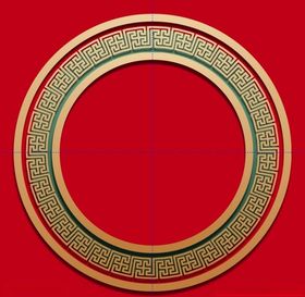 中国风边框金色