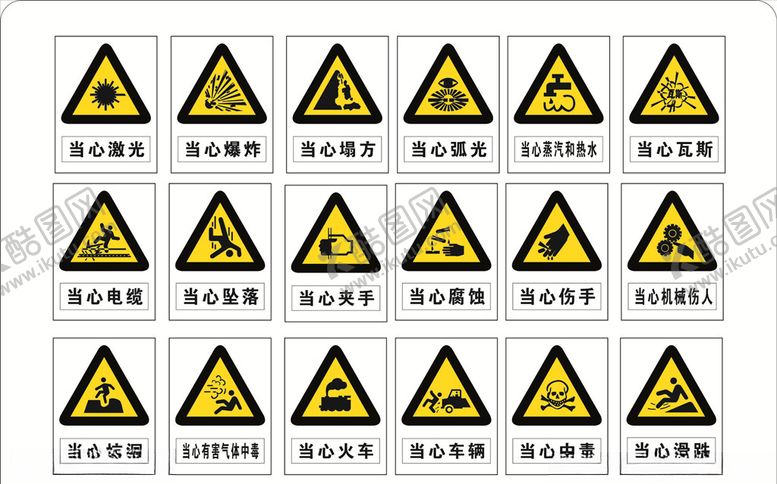 编号：29437410270820239679【酷图网】源文件下载-工地警示标牌2