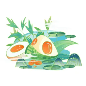 端午节素材插画粽子促销