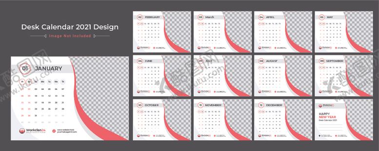 编号：11050709222240314658【酷图网】源文件下载-2021年日历