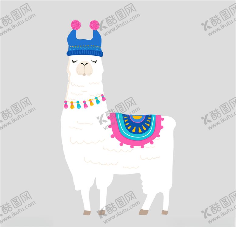 编号：59867109260850173261【酷图网】源文件下载-卡通羊驼