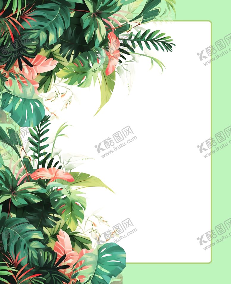 编号：80079102060555276976【酷图网】源文件下载-植物叶子边框
