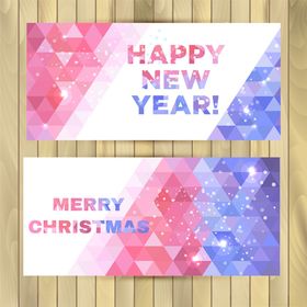 新年圣诞双节贺卡设计