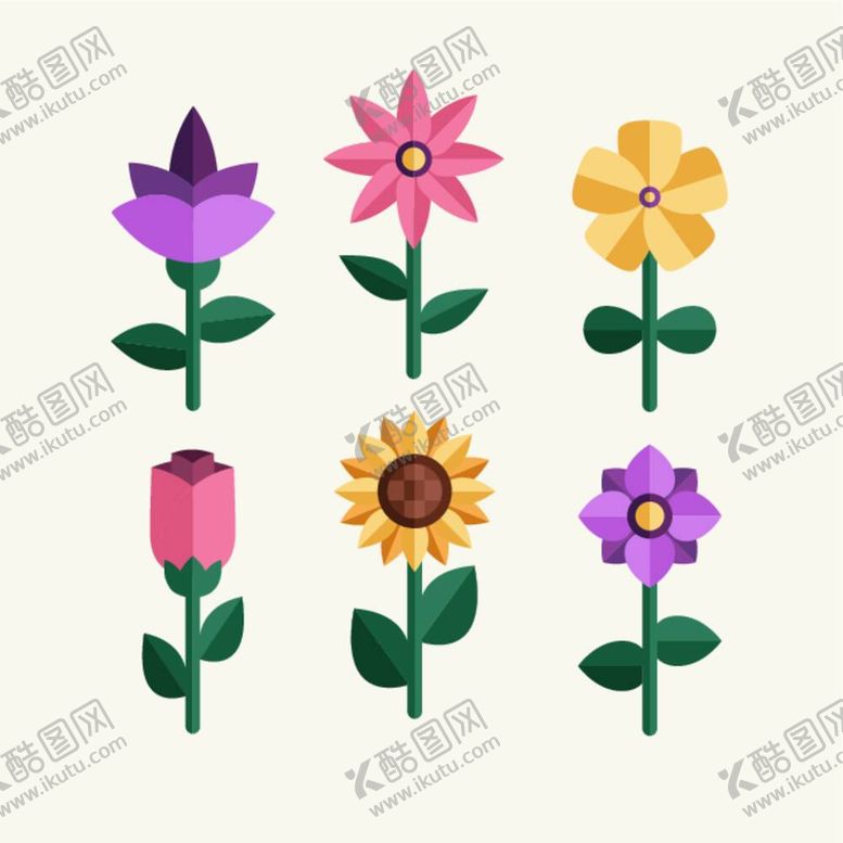 编号：46141311250626471200【酷图网】源文件下载-各种花朵手绘 