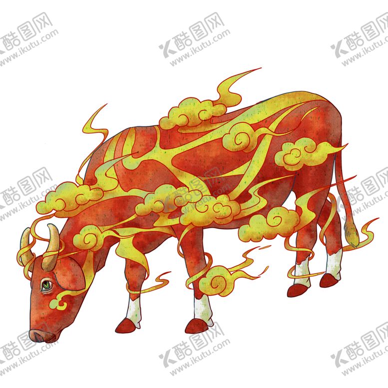 编号：69609807010749233905【酷图网】源文件下载-牛年图标图形标识素材