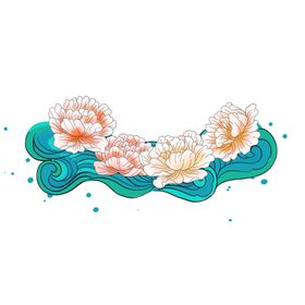 手绘花朵装饰 