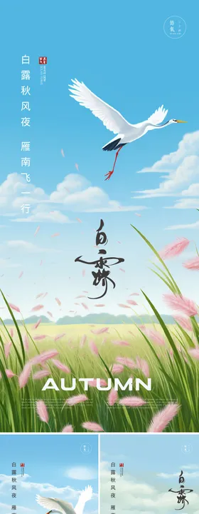 白露谷雨节气海报