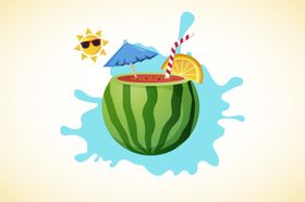 西瓜果汁购物夏天超市