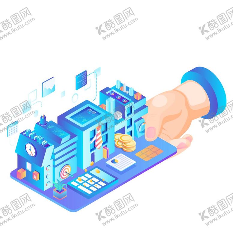 编号：73882212020226033517【酷图网】源文件下载-科技扁平插画卡通3D商务