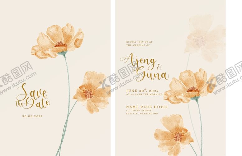 编号：72153510051637083840【酷图网】源文件下载-清新花卉贺卡