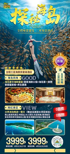 海南游玩宣传海报