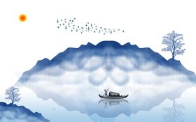 山水画水墨山水画意境山水画