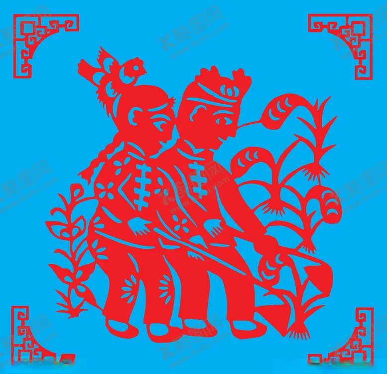 编号：82032503261523557431【酷图网】源文件下载-锄草剪纸