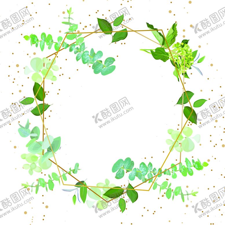编号：87089701170119145881【酷图网】源文件下载-小清新花环边框矢量