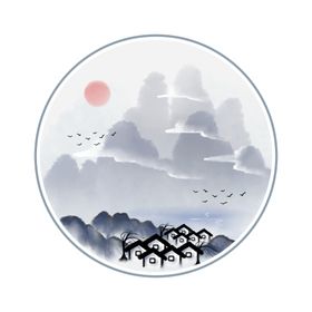 水墨诗画装饰画中国风水