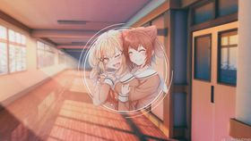 彩色动漫人物插画背景