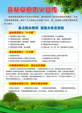 森林防火宣传彩页