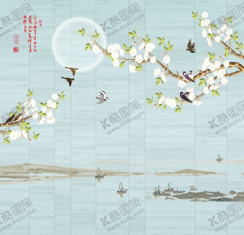 编号：50396404231819219221【酷图网】源文件下载-新中式花鸟