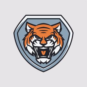 老虎图标牙头logo矢量卡通